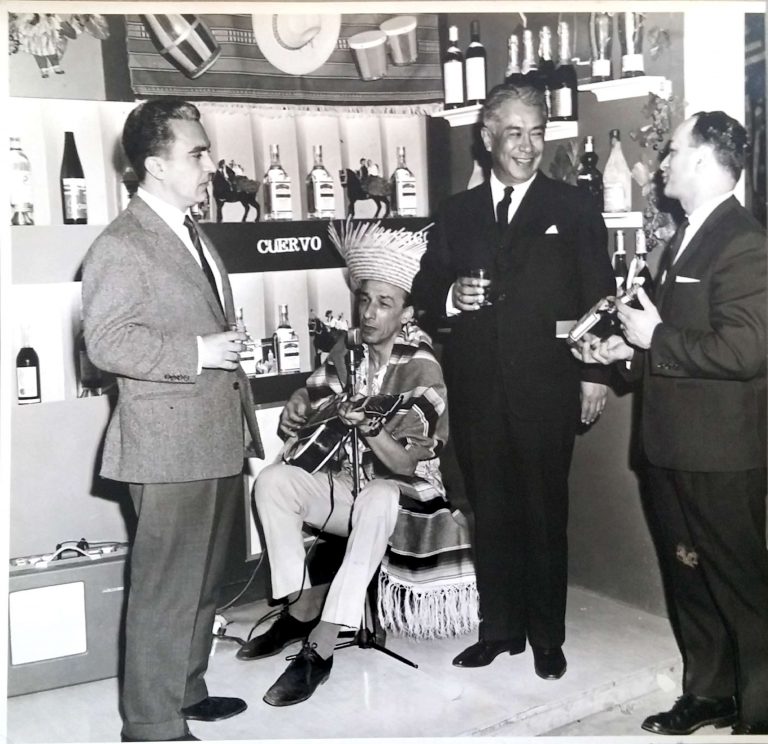 Stan Sklar with Mexican Ambassador Antonio Armendariz at a trade fair in April, 1964